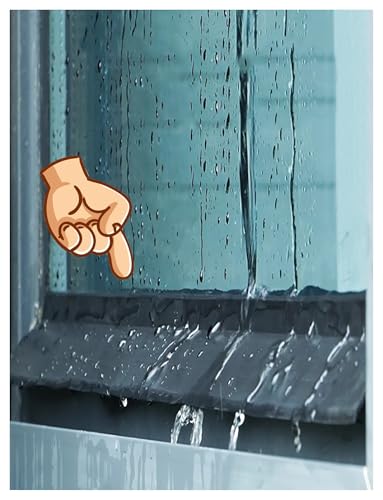 Protector antigoteo para Lluvia, desviador de Lluvia Autoadhesivo - Tapa antigoteo Impermeable de 3 Metros para Puertas y Ventanas, fácil instalación, Barrera eficaz contra el Agua, Sellado