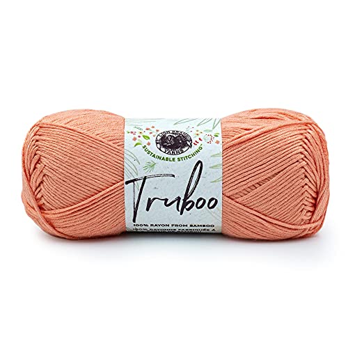 Image of (1 Skein) Lion Brand Yarn Truboo Yarn, Coral