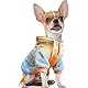 Eyein Hoodie für Kleine, Mittlere und Große Hunde - Warmer Flanell Kapuzenpulli Mit Taschen und Leine Portal - Weiche Hundebekleidung für Frühling, Herbst, Winter - Orange-Blau Tie Dye, S