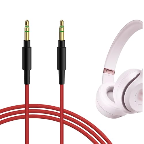 Geekria QuickFit Cable de Audio Compatible con Beats Solo3.0,Solo2.0,Solo1.0,Studio3,Studio2,Studio,Executive,Pro,Mixr Auriculares,2.5mm Cable Estéreo de Repuesto(1.2m)