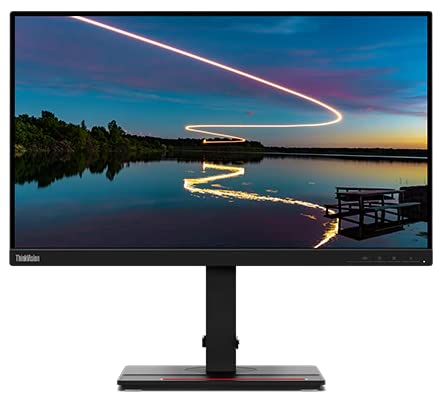 Lenovo ThinkVision T24m-20 23.8” (60.45cms) FHD IPS (1920×1080) Monitor, HDMI, DP and USB, 60Hz Refresh Rate, Tilt, Swivel, Pivot, Height Adjust Stand, (62CDGAR6WW)- Raven Black