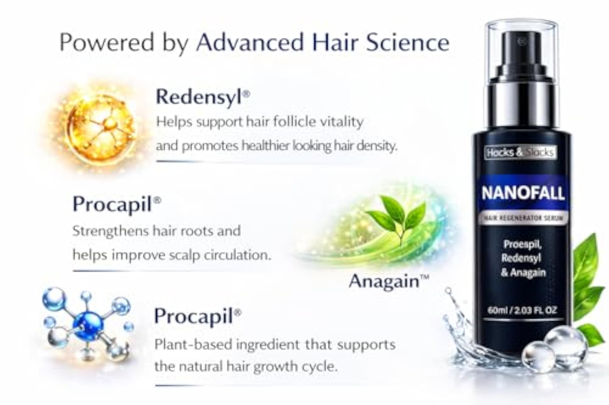 Nanofall Hair Regenerator Serum, Enriched with Redensyl