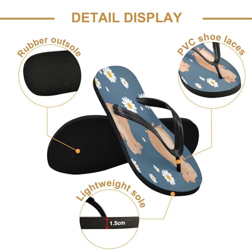 STAYTOP Cute Cartoon Capybara Flip Flops Sandals of Men's & Women's,Sandals Beach Slippers Shower Slides2