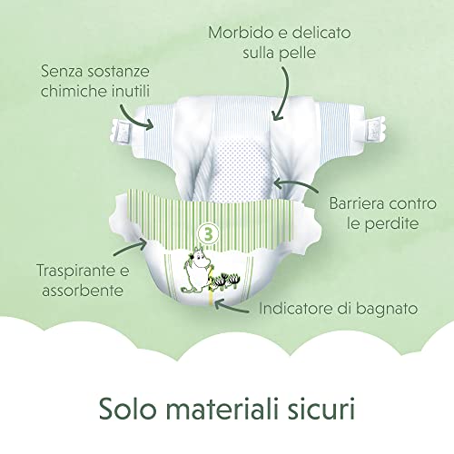 Muumi Baby Pannolini Ecologici Taglia 3, 5-8 kg
