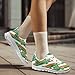 Vuriqeby Men Fashion Sneakers Green Lucky Clover Light Breathable Mesh Shoes Elastic Shock Absorption EVA Sole Snow Sneakers for Golf US 10 White Sole