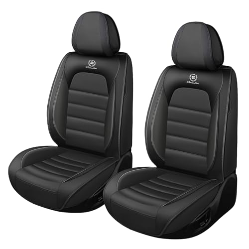 Image of Car Seat Covers for Ford F-150 F-250 F-350 XL XLT STX Lariat King Ranch Platinum Raptor Seat Covers 2007-2026, Waterproof Seat Protectors(Standard 2 Seats /Black)