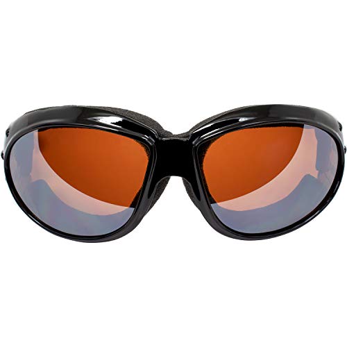 Image of Global Vision Eliminator Dirt Bike Padded Motorcycle Riding Goggles for Men and Women (Black Frame /Smoke Lens)