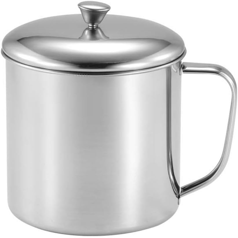 Amosfun Stainless Steel Mug with Lid and Handle 20Oz Coffee Tea Cup for Camping Outdoor and Everyday Use 6.1 X 4.7 Inches Microwave Safe Drinkware
