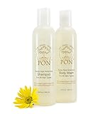 PON - Pure Organic Natural - Shampoo and Body Wash Combo Pack, for All Hair Types and All Skin Types, Sulfate and Paraben-Free - 17.6 fl oz, Set of 2 (8.8 fl oz each)