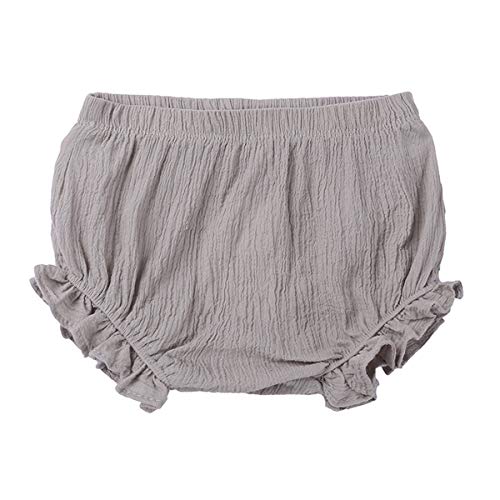 Image of 3 Pack of Little Baby Girls Boys Cotton Linen Blend Cute Bloomer Shorts