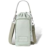 Nircho Water Bottle Holder with Strap 32oz 40oz Insulated Water Bottle Carrier with Phone Pocket Water Bottle Sling Crossbody Water Bottle Bag for Walking Hiking(Green)