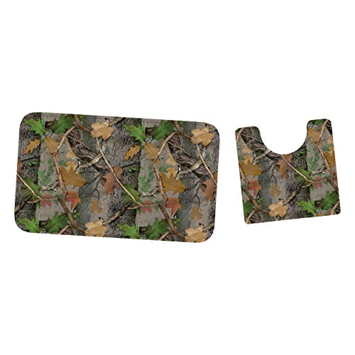 Rivers Edge Products Memory Foam Bath Mat, Bathroom Decor with Nonslip Backing, Machine Washable Rug, Ultra Absorbent Floor Mat for Entry, Kitchen, or Bedroom, 31.5 Inches by 20 Inches, Camo