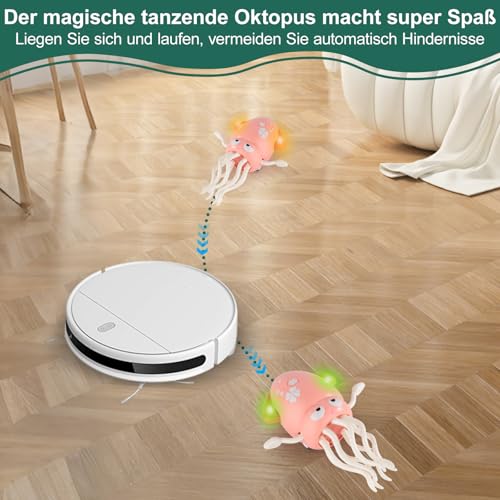 STEFUEWILL17 Hindernis Vermeiden Dancing Oktopus Spielzeug - Partyspiele Freund Kindertag, Control Remote Oktopus Krake Animals Geschenk Ideen, Simulierter Angeln Led Lichteffekten USB Ladung