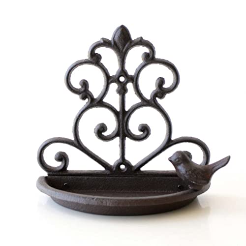 Support d'alimentation pour oiseaux sur une véranda ou un balcon fleuri