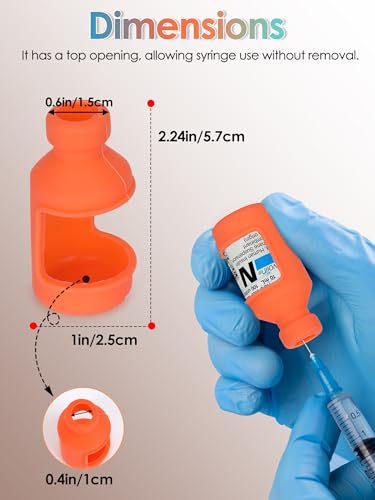 Image of YOUSHARES Insulin Vial Cover Insulin Bottle Protector - Silicone Protective Case for 10ml Short Insulin Vials, Durable Vial Case, Soft and Flexible Diabetes Vial Care