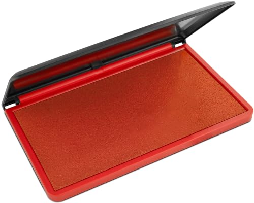 MaxMark Large Premium RED Ink Stamp Pad - 3.5 x 6.25 - Quality Felt Pad