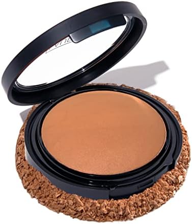 LAURA GELLER NEW YORK Baked Double Take Powder Foundation - Deep - Buildable Medium to Full Coverage - Matte Finish