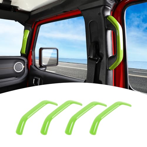 PDKLIN Capa para Jeep JL A&B Pillar Grab Handle Trim Cover Compatível com Jeep Wrangler JL JLU Gladiator JT 2024 Verde Acessórios Interiores 4 peças