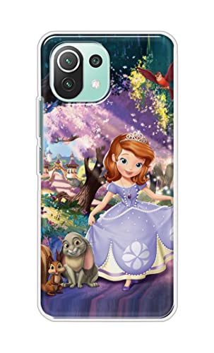 Image of PRINTFIDAA Cartoon Little Girl with Crown and Pet Animals Printed Designer Hard Case for Mi 11 Lite / 11 Lite 5G NE Back Cover -(e) RPM1008