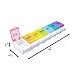 7 Day Pill Organizer Push Button Once a Day Pill Case Weekly Rainbow Medicine Container Daily Vitamin Box 1 Time a Day Dispenser for Fish Oil