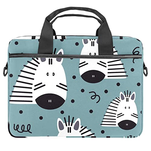 Sac bandoulière pour ordinateur portable 14 pouces motif zèbre
