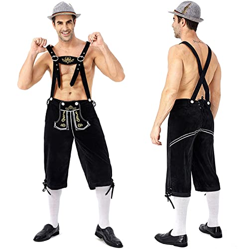 Comanlai Oktoberfest Outfit Heren, Heren Duits Beierse Oktoberfest Kostuum Set voor Halloween Dress Up Party en Beer Festival - Afbeelding 9