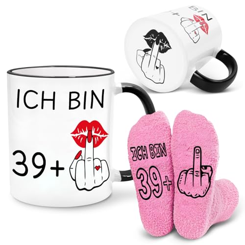 Bingtoo Geschenkset zum 40. Geburtstag für Frauen, Becher &...