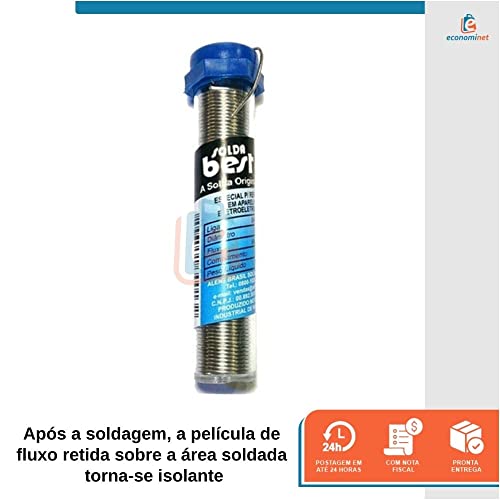 Kit Solda Ferro Profissional 30w 110v + 1 Tubo Estanho 25g