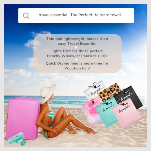 The Perfect Haircare HTAQ1 Microfiber Hair Towel Wrap For Women - Gift And Travel - Smooth Like Silk - Curly, Wavy, Straight Hair Girls thumb #3