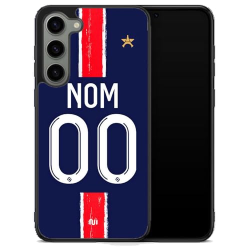 Coque téléphone Football personnalisée – Maillot Paris Domicile 2024 2025 – Nom & numéro...