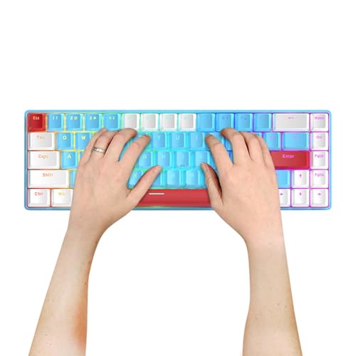 Clavier mécanique mini 68 touches parfait pour le bureau et l'étude sur PC