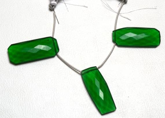 Hydro quartz vert de 34 mm pour fabriquer des bijoux d'été et colliers bohèmes