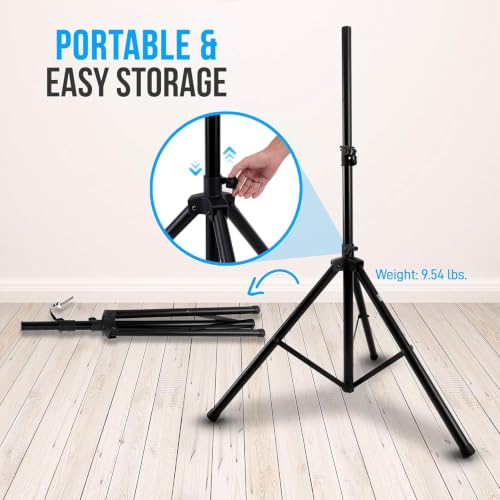 Image of PylePro PSTND25 Tripod Speaker Stand, Black