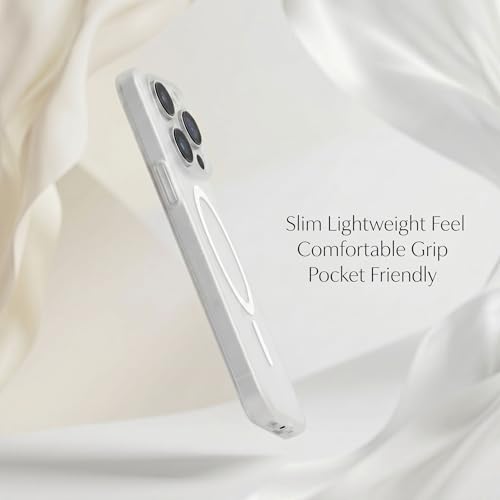Image of amazon basics Luxury Paper Thin Case Cover for iPhone 15 Pro 5G | Matte Finish | Compatible with magsafe | (White, iPhone 15 Pro 5G)