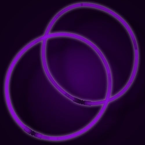 FlashingBlinkyLights 22" Premium Glow Stick Necklaces in Purple (Set of 50)