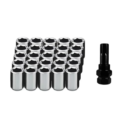 Tuercas de rueda de acero extendidas de 32 mm M12x1.25 fijación antivibración plata