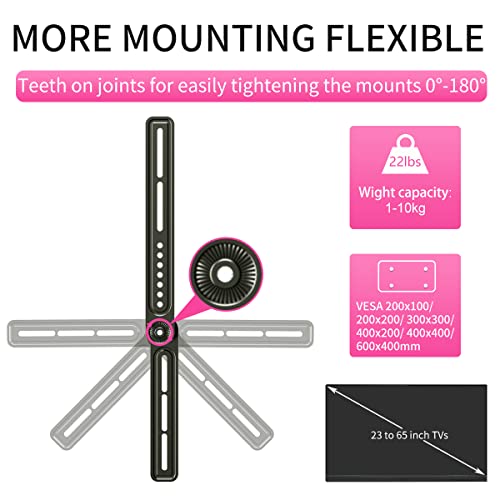 Image of Universal Sound Bar Mount Bracket for Above /Under TV, Fits 23-65 Inch TVs, up to 22 lbs by XINLEI SBR301
