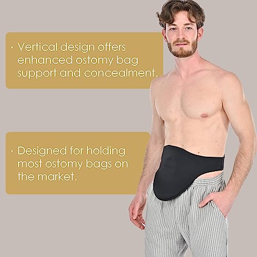Ostomy Bag Covers,Colostomy Bag Covers For Men And Women,Ostomy Supplies,Ostomy Belt Black (L) #TOP3