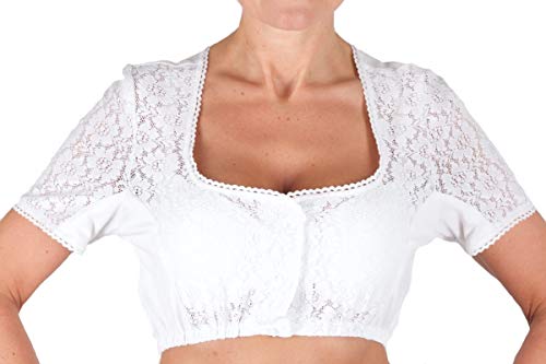 Kaiser Franz Josef Dirndlbluse MT 8 Jersey Weiss Spitze Größe 36 Cover