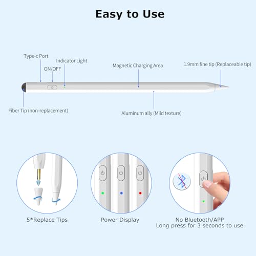 Image of KARFUN 2 in 1 Stylus Pen for iPad Fast Charge