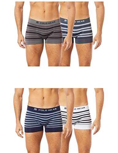 Kit 12x1 Cueca Boxer Listrada, Polo Wear, Masculino
