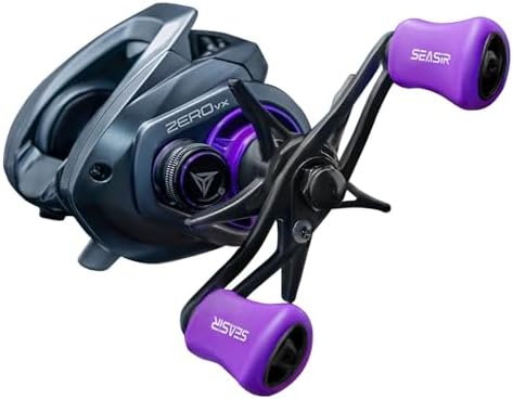 SEASIR Zero VX Baitcasting Reel, Ultralight Fishing Reel Casting, Freshwater/Saltwater Baitcaster Reel, Carbon Fiber Washer, Max Drag 9LB, 7.6:1 Gear Ratio, Compact, 6+1 Shielded Ball Bearing
