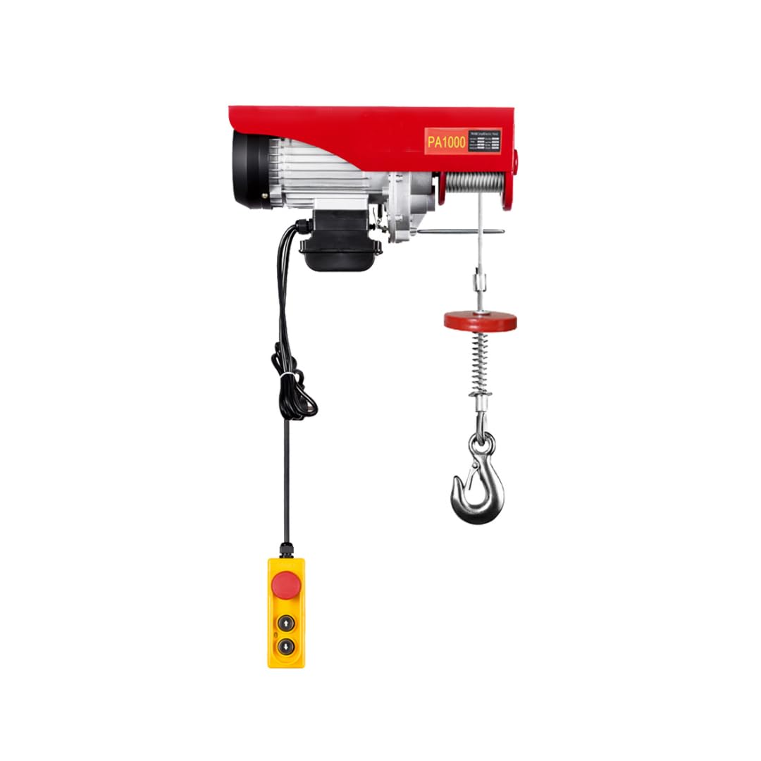 Elektryczna wciągarka linowa, 1600 W, 1000 kg, elektryczna wciągarka łańcuchowa, wciągarka silnikowa, podnośnik linowy, wciągarka linowa z kablem, do domu, warsztatu, garażu