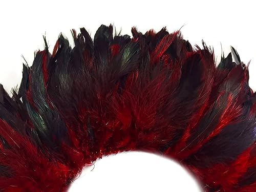 6 Pcs Hackle Feather Pads - Plum