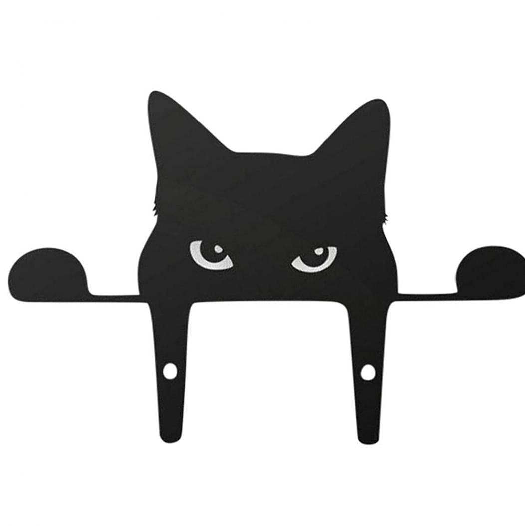Pinicecore A Black Cat Plant Pot Hanging Sculpture Gift Outdoor Fence Crylic Picture Decoration Home Ornament