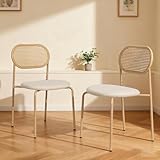 Confort Rembourré: Le coussin de la chaise de cusine est fabriqué en cuir PU imperméable, ce qui permet d'essuyer facilement les taches sur le coussin, de garder l'environnement de la maison propre et ordonné, de sorte que vous pouvez facilement avoir une bonne humeur.