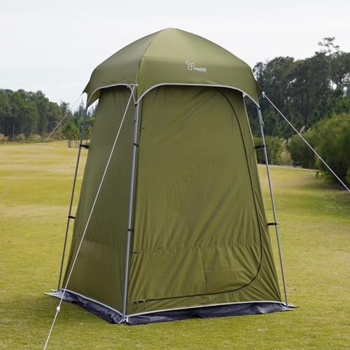 Vidalido Outdoor Camping Shower Tent Easy Setup Privacy Tent Changing Room Portable Camp Shower Tents for Camping with Floor, Waterproof Privacy Shelters Camping Toilet Tent miniatura 2