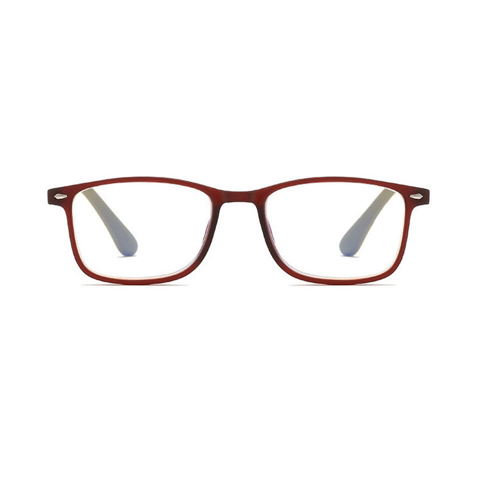 Gohorn Distance Glasses For Men Women Lightweight Myopia Glasses Full rim (Red, -1.5, Diopters)