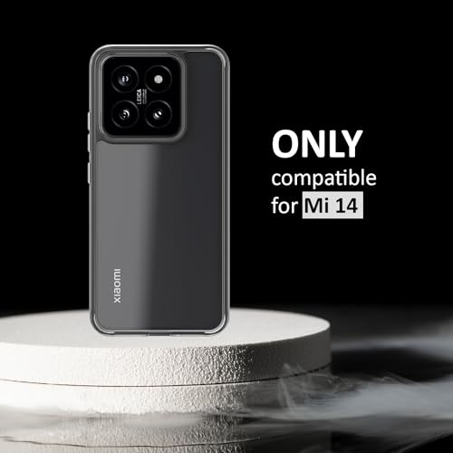 Image of KAPAVER Hybrid Series Back Cover Case Compatible with Xiaomi 14 (PC+TPU) (Clear)