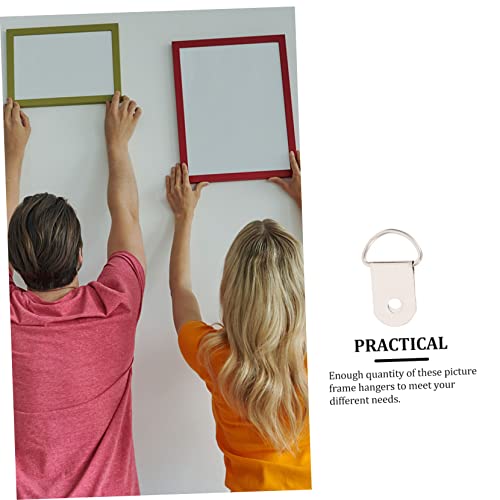 Image of Photo Frame Hanging Rings 100pcs d Ring Hangers for Wall Art Picture Frame Hanging Clip Hardware Set